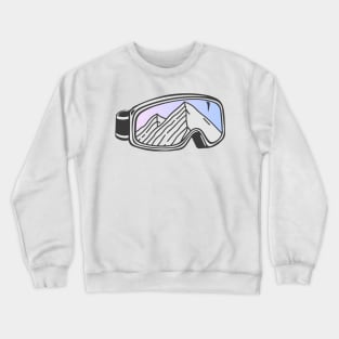 Sunset Mountain Ski Goggles Crewneck Sweatshirt